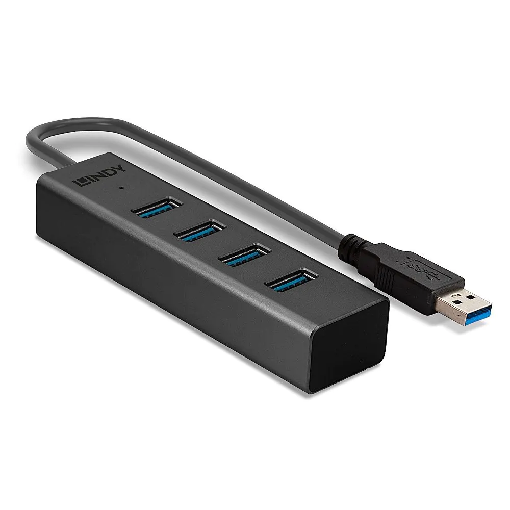 Lindy USB 3.0 Hub 4 Port - Grey