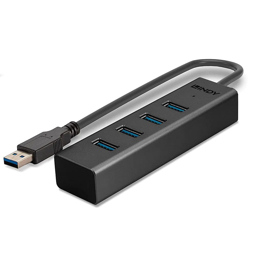 Lindy USB 3.0 Hub 4 Port - Grey