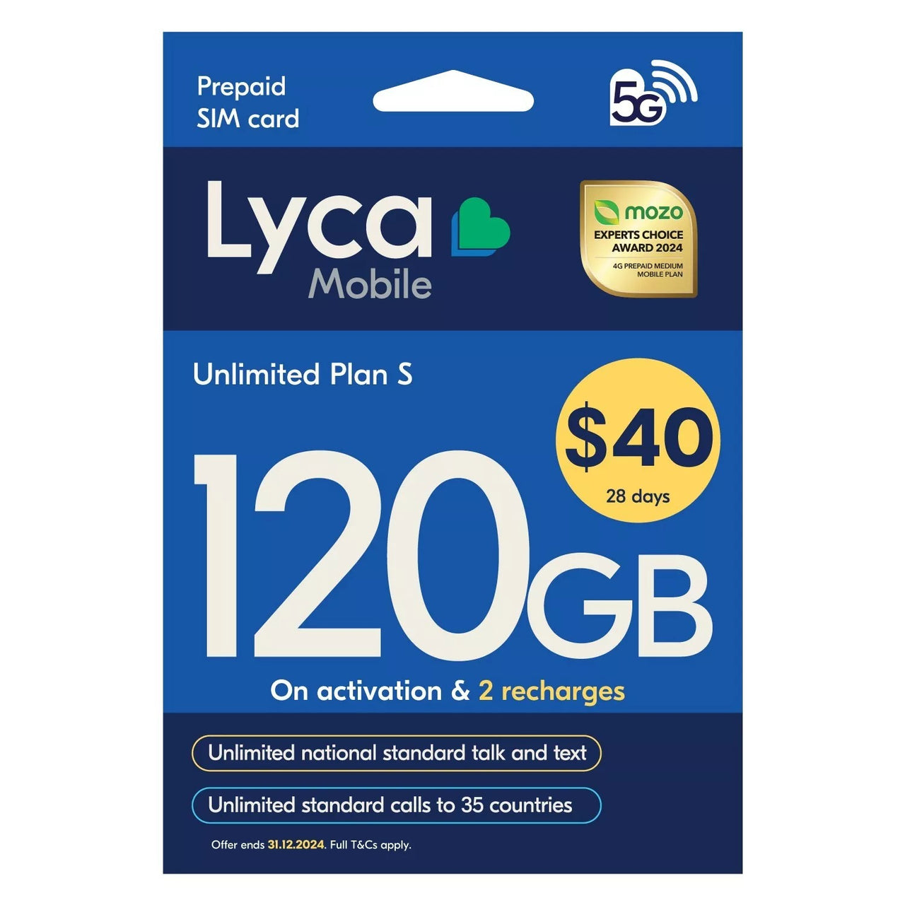 LycaMobile Unlimited Plan $40 Starter Pack