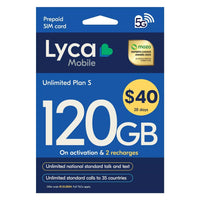 Thumbnail for LycaMobile Unlimited Plan $40 Starter Pack