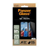 Thumbnail for PanzerGlass®Ultra-Wide Fit Privacy Screen Protector For iPhone 16 Pro - Black