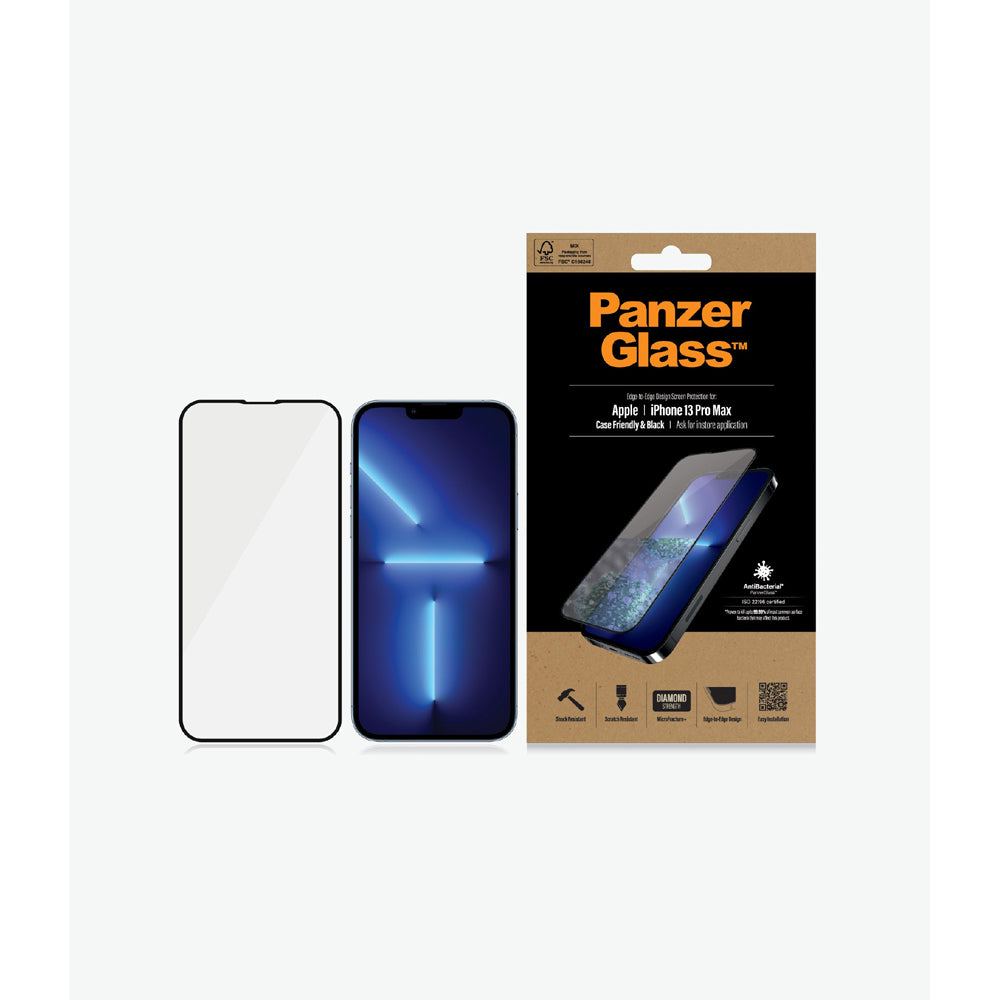 Panzer Glass Case Friendly Screen Protector for iPhone 14 Plus/13 Pro Max (6.7") - Black