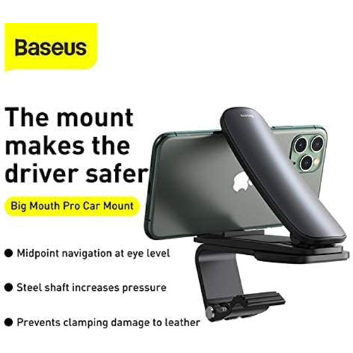 Baseus Big Mouth Pro Car Holder Center Console Mount Car Bracket - Black