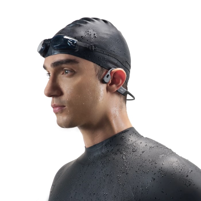 Shokz OpenSwim Pro Wireless Waterproof Bone Conduction Bluetooth Headphones - Grey