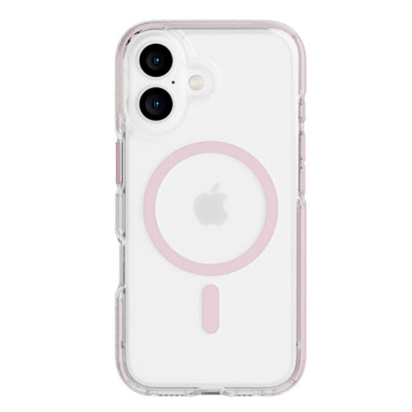 Tech 21 EvoCrystal MagSafe Case for iPhone 16 - Clear/Pink