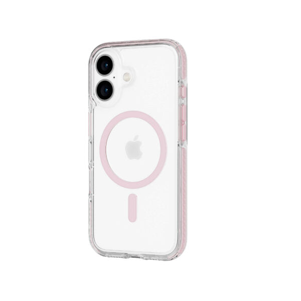 Tech 21 EvoCrystal MagSafe Case for iPhone 16 - Clear/Pink