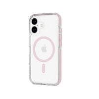 Thumbnail for Tech 21 EvoCrystal MagSafe Case for iPhone 16 - Clear/Pink