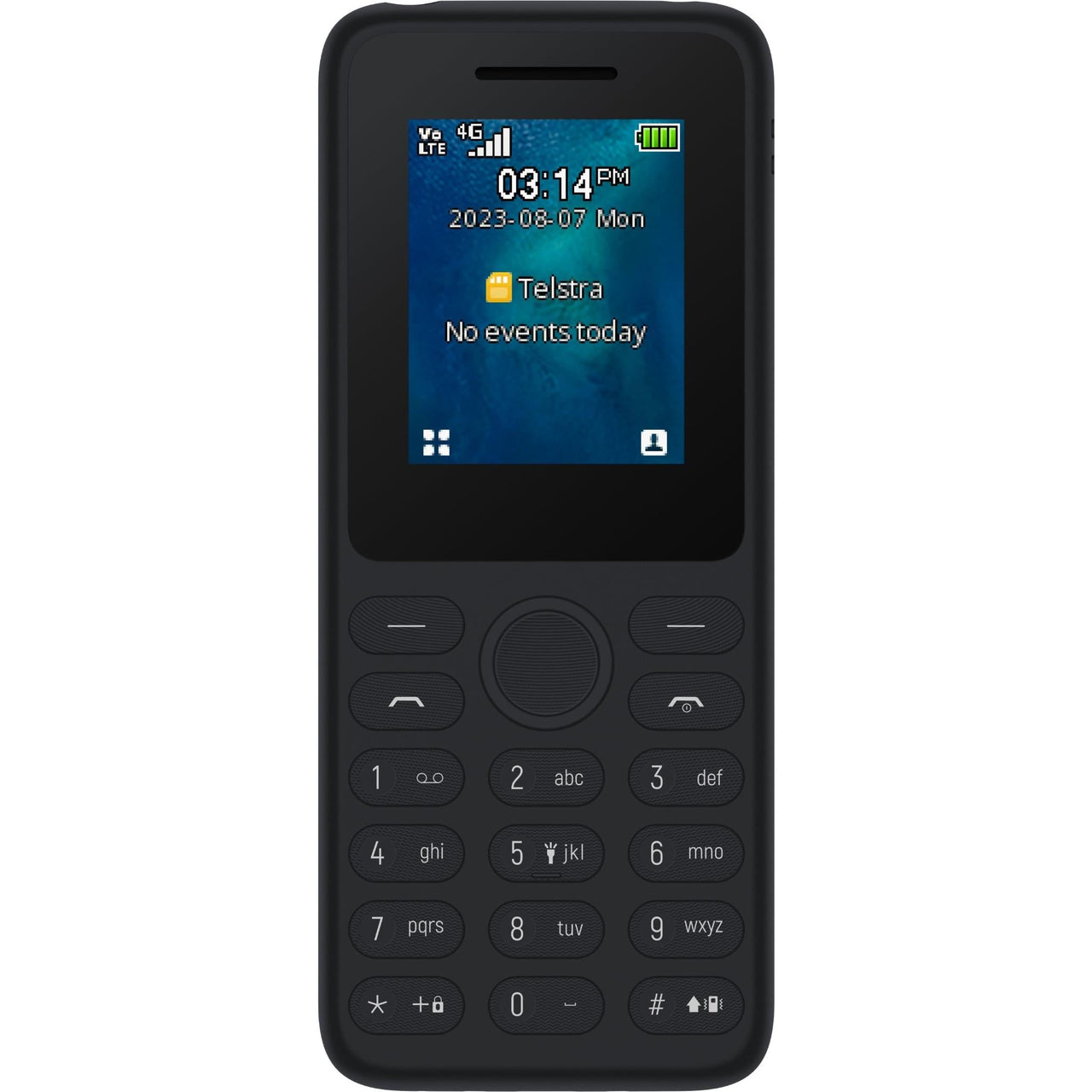 Telstra T-Lite (Lite 4) 4G 4GX Seniors Push Button VoLTE Blue Tick TCL T311A - Black