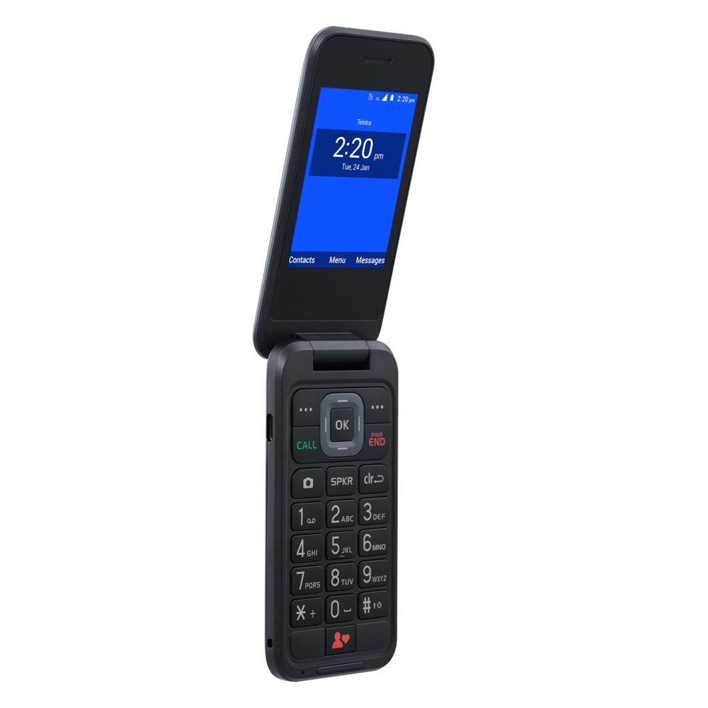 Telstra Locked Flip 4 ZTE 4GX (Blue Tick) - Black