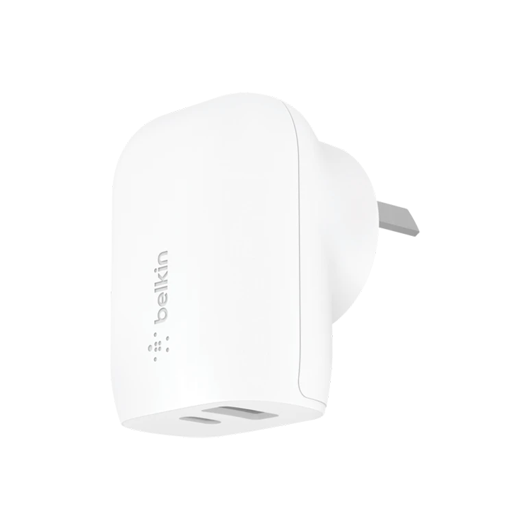 Belkin Dual PD Wall Charger with PPS 37W - iPhone|Andriod (1x USB-A + 1x USB-C)