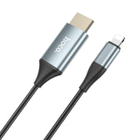 Thumbnail for Hoco iPhone/ iPad Lightning to HDMI 2M Long 4K Adapter Cable Cord UA15 - Black