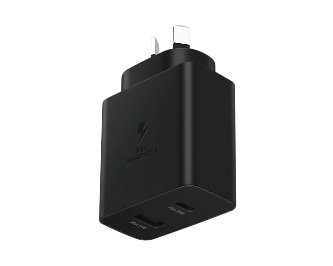 Samsung 35W Power Adapter Charger Duo DUAL port PD 3.0 (USB-C +  USB-A) - Black