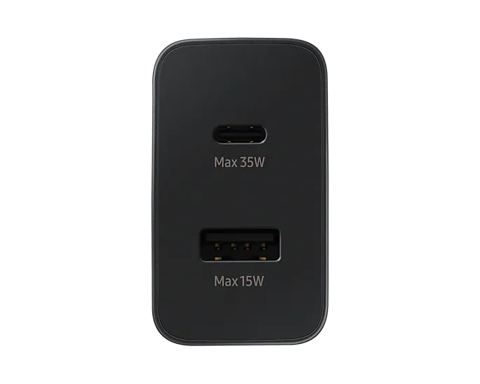 Samsung 35W Power Adapter Charger Duo DUAL port PD 3.0 (USB-C +  USB-A) - Black