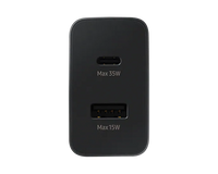 Thumbnail for Samsung 35W Power Adapter Charger Duo DUAL port PD 3.0 (USB-C +  USB-A) - Black