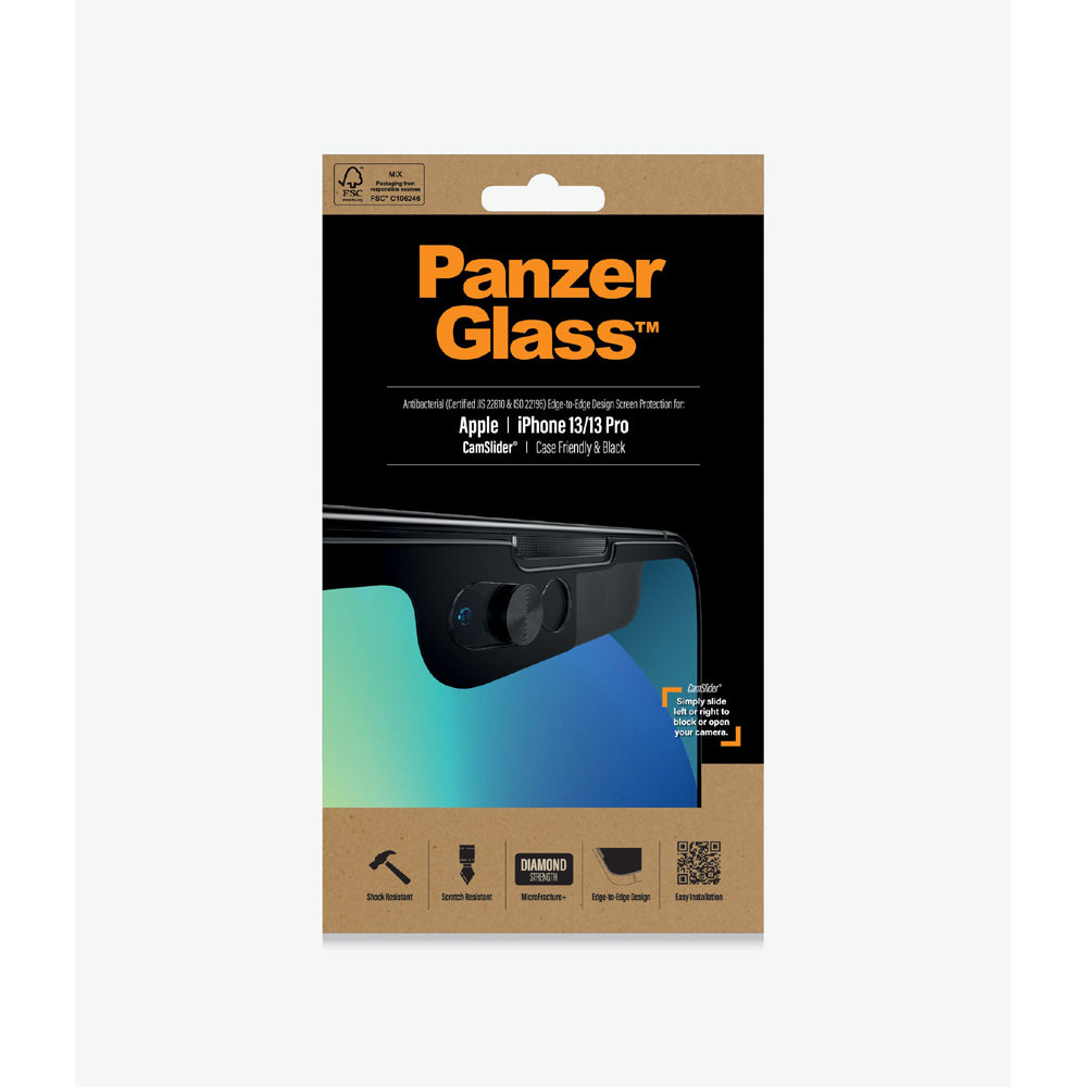 PanzerGlass Glass Screen Protector with CamSlider for iPhone 13/13 Pro