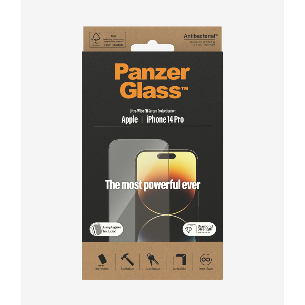 PanzerGlass Ultra-Wide Fit Screen Protector for iPhone 14 Pro