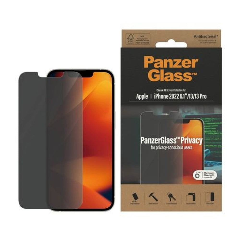 PanzerGlass Apple iPhone 14/13/13 Pro Privacy Screen Protector Classic Fit