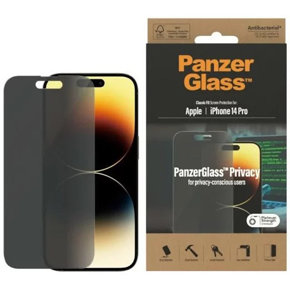 PanzerGlass ™ Privacy Screen Protector Apple iPhone 14 Pro | Classic Fit