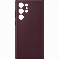 Thumbnail for Samsung Leather Cover for Galaxy S22 Ultra - Burgundy