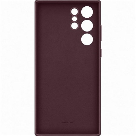 Samsung Leather Cover for Galaxy S22 Ultra - Burgundy