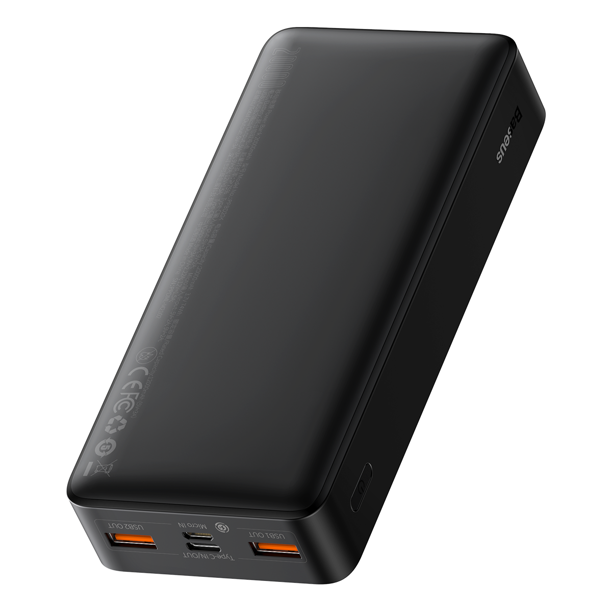 Baseus 20W 20000mAh Bipow Digital Display Power bank - Black