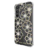 Thumbnail for Case-Mate Floral Gems Antimicrobial Case for Samsung Galaxy S23+ - Clear/ Gold