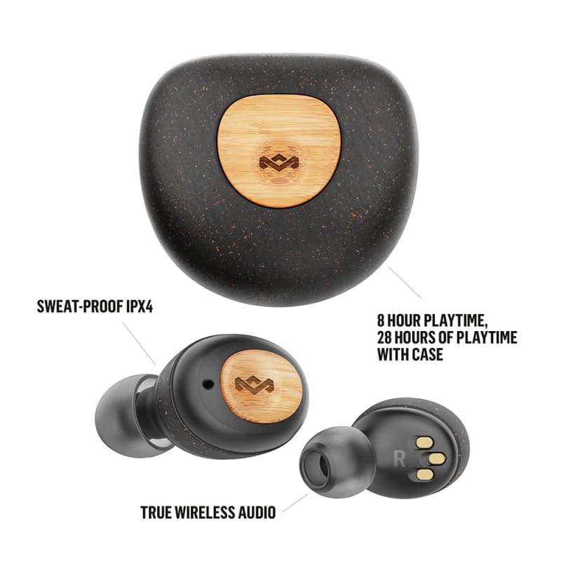 House of Marley Champion True Wireless Earphones - Black