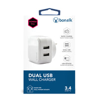 Thumbnail for Bonelk AC Wall Charger (3.4A, 2 x USB Ports)