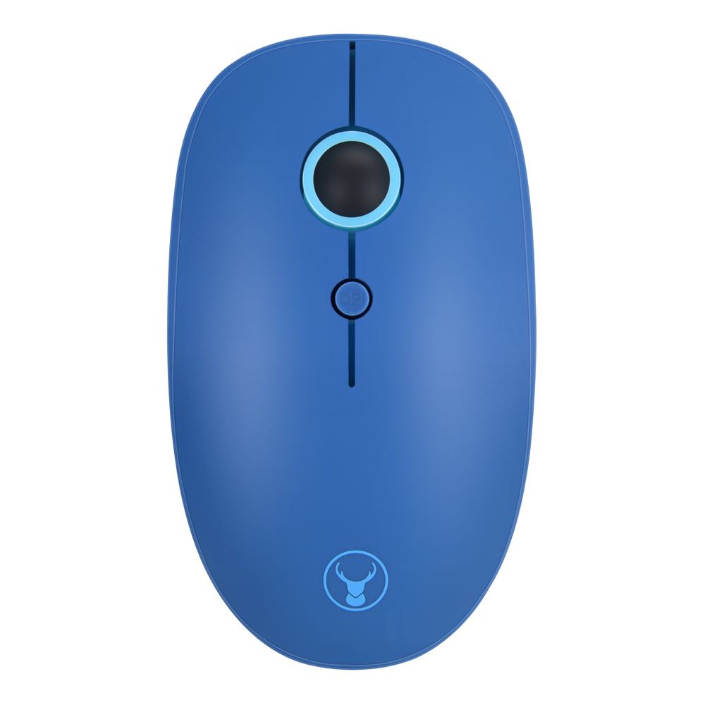 Bonelk Wireless Round Scroll 4D Mouse, 800-1600 DPI, M-257 - Blue