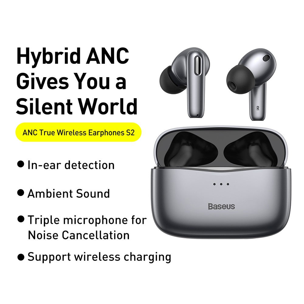 Baseus SIMU ANC True Wireless Earphones S2 - Grey