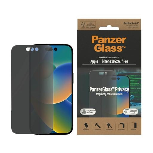 PanzerGlass Ultra-Wide Fit Privacy Screen Protector for Apple iPhone 14 Pro