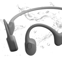 Thumbnail for Shokz OpenRun Bone Conduction Open-Ear Endurance Headphones - Grey