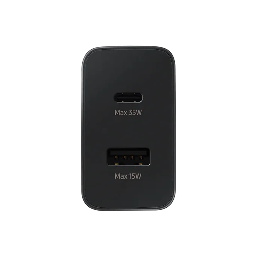 Samsung 35W Power Adapter Charger Duo DUAL port PD 3.0 (USB-C + USB-A) - Black - Accessories