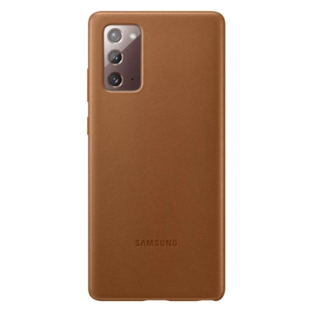 Samsung Leather Cover Case For Galaxy Note20 - Brown - Accessories