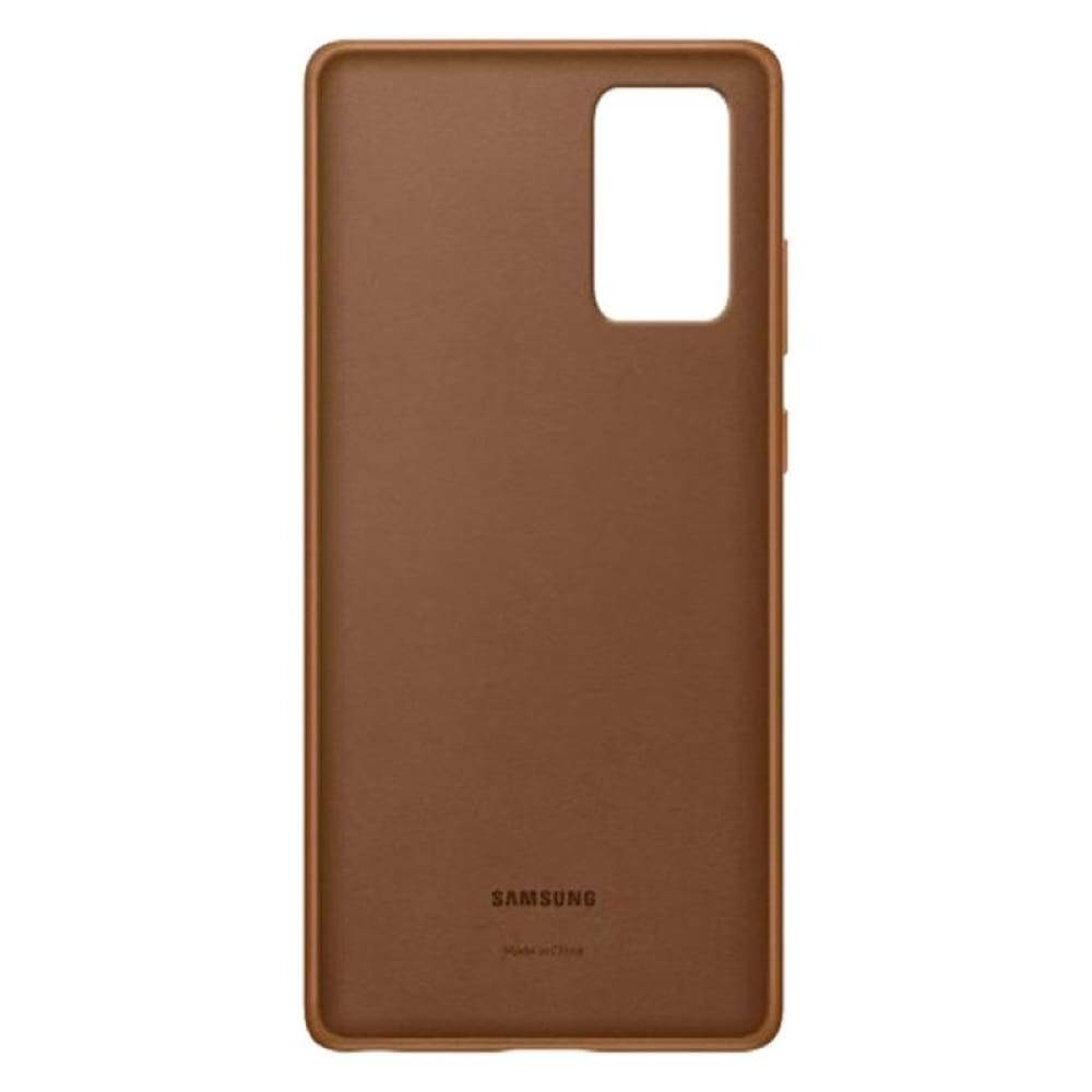 Samsung Leather Cover Case For Galaxy Note20 - Brown - Accessories