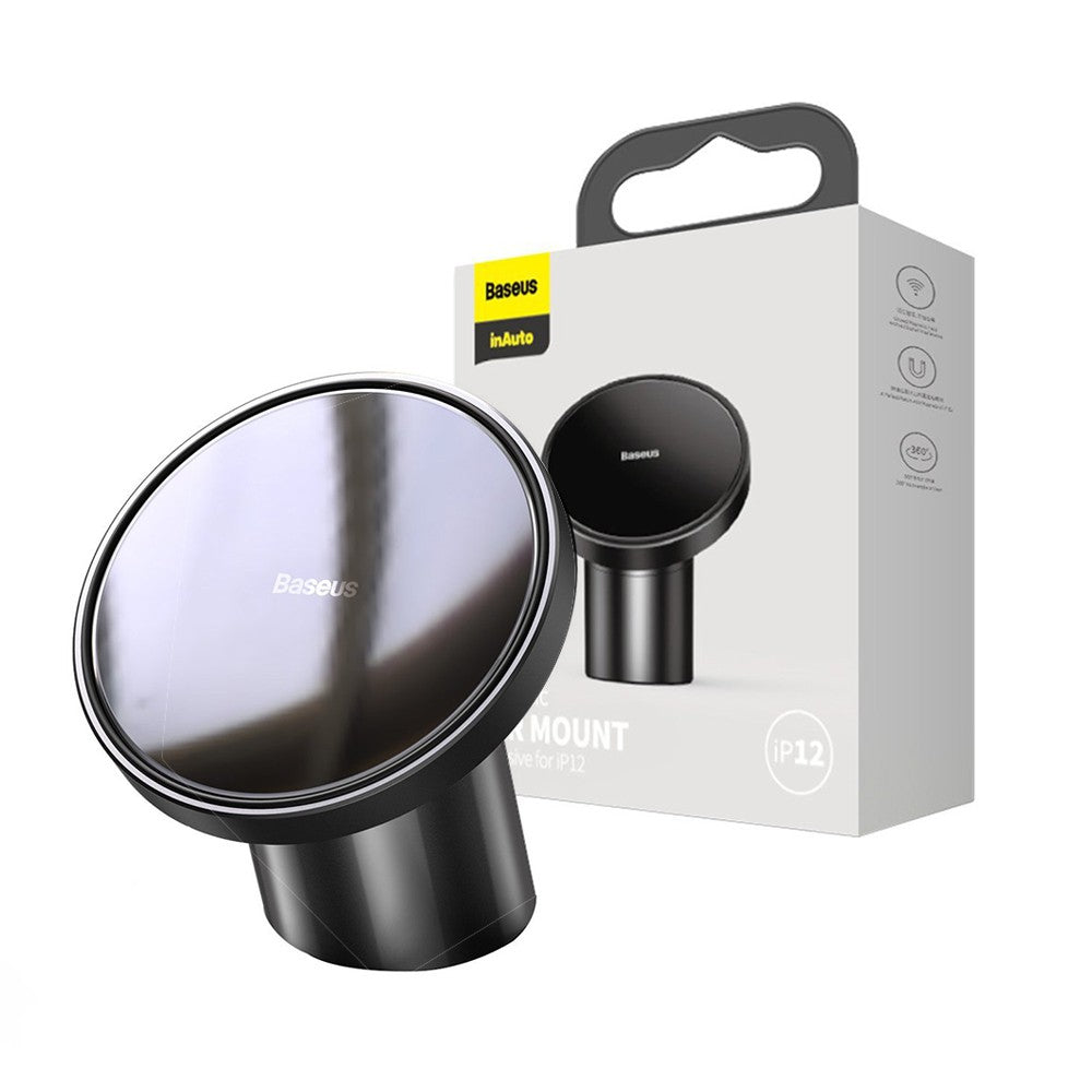 Baseus Magnetic Car Mount for Dashboards and Air Outlets (iPhone 12 and 13) - Black