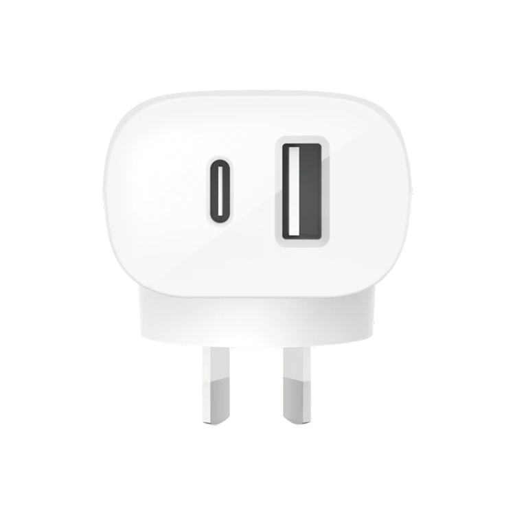 Belkin Dual PD Wall Charger with PPS 37W - iPhone|Andriod (1x USB-A + 1x USB-C)