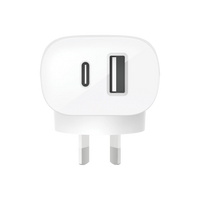 Thumbnail for Belkin Dual PD Wall Charger with PPS 37W - iPhone|Andriod (1x USB-A + 1x USB-C)