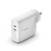 Thumbnail for Belkin BOOSTCHARGE Dual USB-C GaN Wall Charger 68W Universally - White