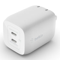 Thumbnail for Belkin BOOST UP Dual USB-C Wall Charger GaN 65W with PPS - White