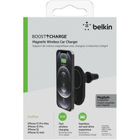 Thumbnail for Belkin Boost Charge 10W Magnetic Wireless Car Charger Vent Mount - Black